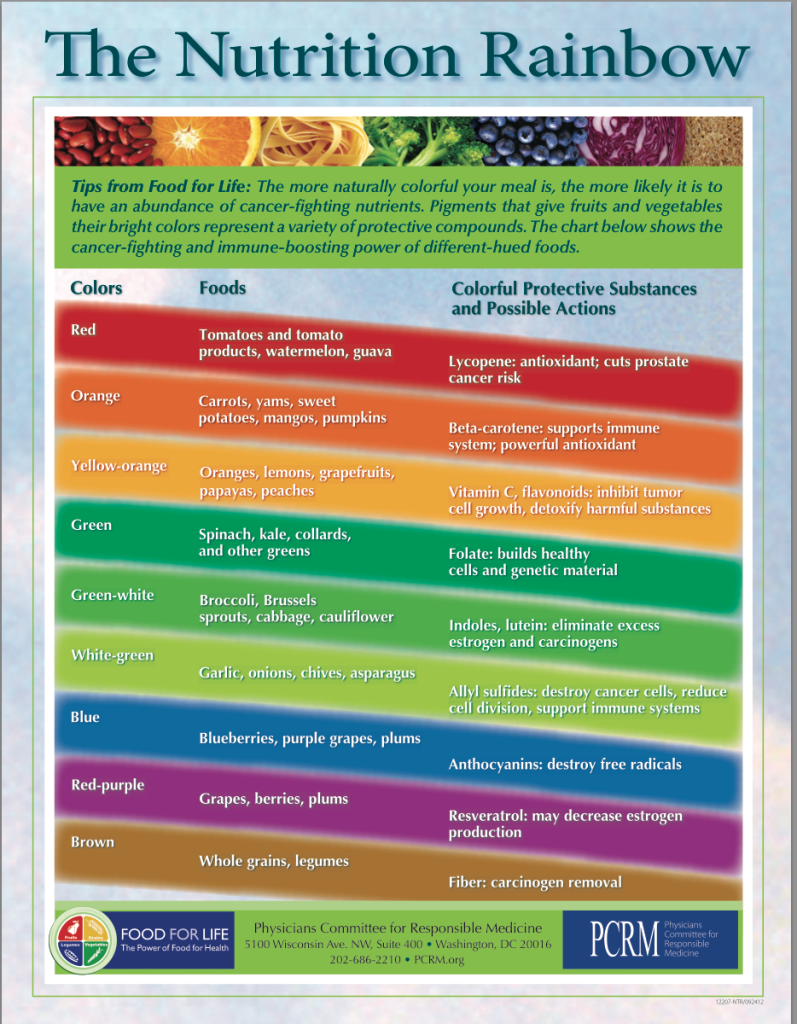 Nutrition Rainbow Graphic